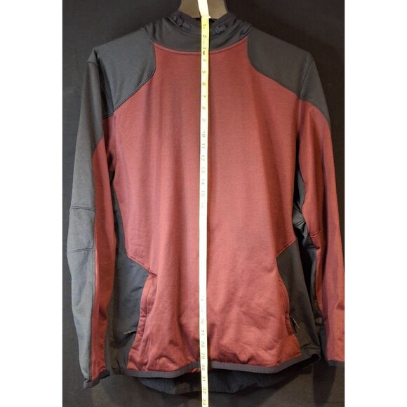 Under Armour Men's ColdGear Reactor Pullover Hoodie. Size XXL Fitted Maroon/Blk - Picture 3 of 15